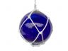 LED Lighted Dark Blue Japanese Glass Ball Fishing Float with White Netting Decoration 10 - 2