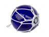 LED Lighted Dark Blue Japanese Glass Ball Fishing Float with White Netting Decoration 10 - 4