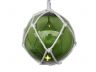 LED Lighted Green Japanese Glass Ball Fishing Float with White Netting Decoration 10 - 4