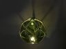 LED Lighted Green Japanese Glass Ball Fishing Float with White Netting Decoration 10 - 6