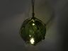 LED Lighted Green Japanese Glass Ball Fishing Float with Brown Netting Decoration 10 - 6