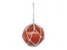 LED Lighted Orange Japanese Glass Ball Fishing Float with White Netting Decoration 10 - 1