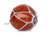 LED Lighted Orange Japanese Glass Ball Fishing Float with White Netting Decoration 10 - 4