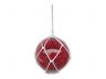 LED Lighted Red Japanese Glass Ball Fishing Float with White Netting Decoration 10 - 1