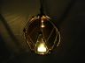 LED Lighted Amber Japanese Glass Ball Fishing Float with Brown Netting Decoration 6 - 6