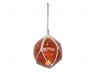 LED Lighted Orange Japanese Glass Ball Fishing Float with White Netting Decoration 6 - 5
