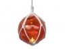 LED Lighted Orange Japanese Glass Ball Fishing Float with White Netting Decoration 6 - 3