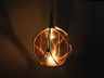 LED Lighted Orange Japanese Glass Ball Fishing Float with White Netting Decoration 4 - 8