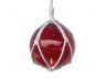 LED Lighted Red Japanese Glass Ball Fishing Float with White Netting Decoration 6 - 2