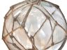 Clear Japanese Glass Ball Fishing Float With Brown Netting Decoration 10 - 3