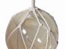 Clear Japanese Glass Ball Fishing Float With White Netting Decoration 10 - 3