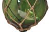Green Japanese Glass Ball Fishing Float With Brown Netting Decoration 10 - 2