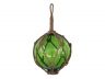 Green Japanese Glass Ball Fishing Float With Brown Netting Decoration 6 - 1