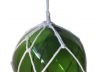 Green Japanese Glass Ball Fishing Float With White Netting Decoration 10 - 2