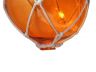 Orange Japanese Glass Ball Fishing Float With White Netting Decoration 10 - 3