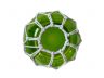 Green Japanese Glass Fishing Float Bowl with Decorative White Fish Netting 8 - 2