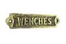 Rustic Gold Cast Iron Wenches Sign 6 - 2