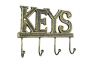 Rustic Gold Cast Iron Keys Hooks 8 - 4