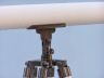 Floor Standing Oil-Rubbed Bronze-White Leather Harbor Master Telescope 60 - 6
