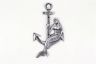 Rustic Silver Cast Iron Mermaid Anchor 9 - 1
