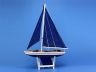 Wooden It Floats 21 - Blue Floating Sailboat Model with Blue Sails - 1
