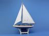 Wooden It Floats 21 - Blue Floating Sailboat Model - 1