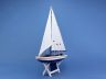 Wooden It Floats 21 - Blue Floating Sailboat Model - 3