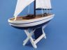 Wooden It Floats 21 - Blue Floating Sailboat Model - 5