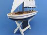 Wooden It Floats 21 - Blue Floating Sailboat Model - 8