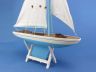 Wooden Decorative Sailboat Model 21 - Light Blue Sailboat Model - 1
