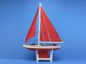 Wooden It Floats 21 - Red Floating Sailboat Model with Red Sails  - 1