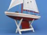 Wooden It Floats 21 - Red Floating Sailboat Model - 3
