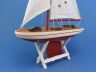Wooden It Floats 21 - Red Floating Sailboat Model - 2