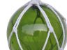 Green Japanese Glass Ball Fishing Float With White Netting Decoration 8 - 3