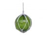 Green Japanese Glass Ball Fishing Float With White Netting Decoration 8 - 1