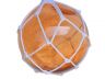 Orange Japanese Glass Ball Fishing Float With White Netting Decoration 12 - 2
