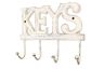 Whitewashed Cast Iron Keys Hooks 8 - 2