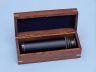 Deluxe Class Captains Oil Rubbed Bronze - Leather Antique Spyglass Telescope 15 with Rosewood Box - 2