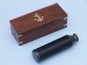 Deluxe Class Captains Oil Rubbed Bronze - Leather Antique Spyglass Telescope 15 with Rosewood Box - 4