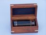 Deluxe Class Scouts Oil Rubbed Bronze Antique Leather Spyglass Telescope 7 with Rosewood Box - 3