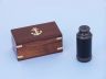 Deluxe Class Scouts Oil Rubbed Bronze Antique Leather Spyglass Telescope 7 with Rosewood Box - 4