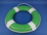 Green Painted Decorative Lifering with White Bands 15 - 5