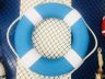 Vibrant Light Blue Decorative Lifering with White Bands 15 - 1