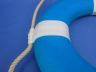 Vibrant Light Blue Decorative Lifering with White Bands 15 - 7