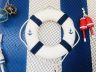 Classic White Decorative Anchor Lifering With Blue Bands 10 - 3
