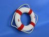 Classic White Decorative Anchor Lifering With Red Bands Christmas Ornament 10 - 1
