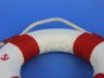 Classic White Decorative Anchor Lifering With Red Bands 6 - 7