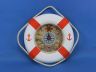 Classic White Decorative Anchor Lifering Clock With Orange Bands 12 - 1
