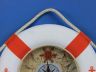 Classic White Decorative Anchor Lifering Clock With Orange Bands 12 - 2