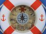 Classic White Decorative Anchor Lifering Clock With Orange Bands 12 - 3